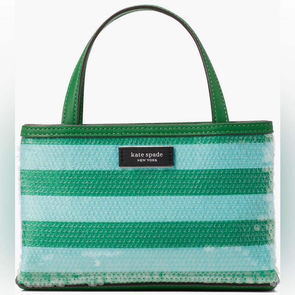 Kate Spade Sam Icon Seaside Stripe Sequin Tote